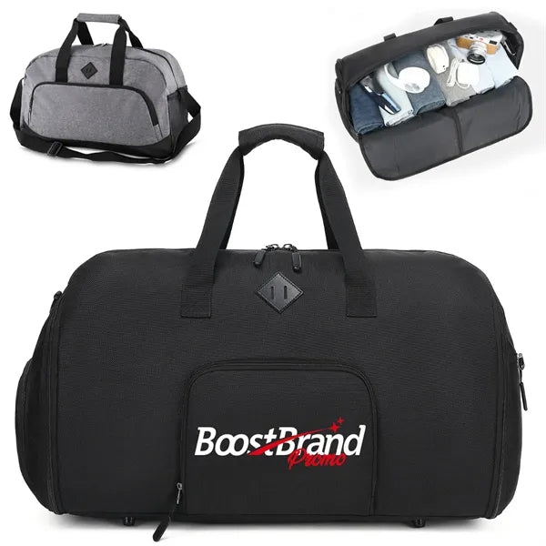 Large Capacity Travel Duffel Bag with Suit Compartment