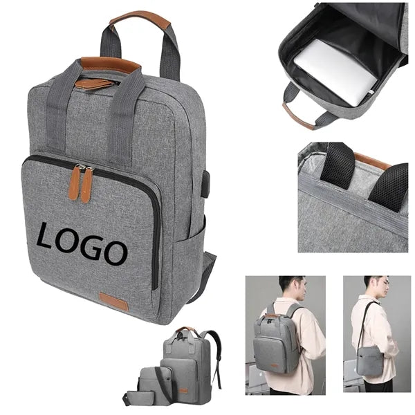 Three Piece Set Portable Backpack Business Shoulder Bag