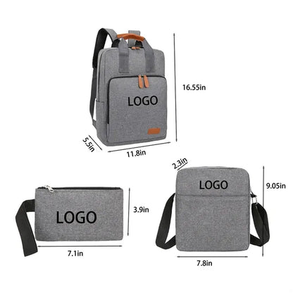 Three Piece Set Portable Backpack Business Shoulder Bag