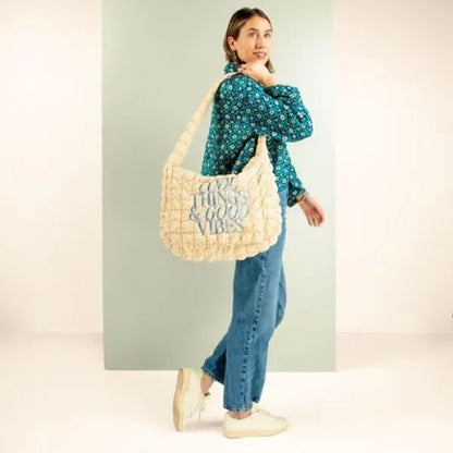CARRYALL SHOULDER BAG - CLOUD QUILTED MATERIAL