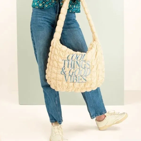 CARRYALL SHOULDER BAG - CLOUD QUILTED MATERIAL
