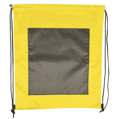 Large Front Pocket Dual Color Drawstring Backpack