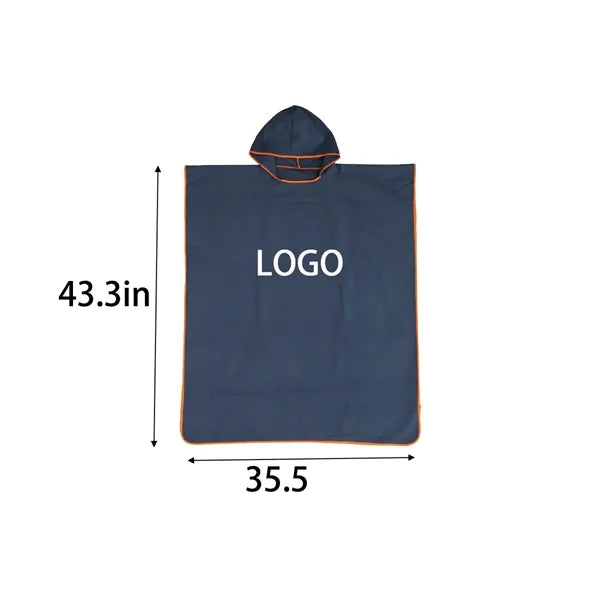 Custom Beach Surf Poncho Microfibre Changing Robe Towel
