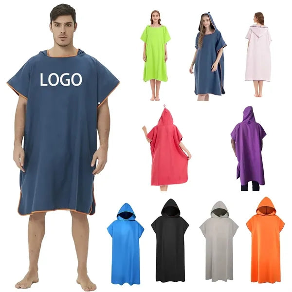 Custom Beach Surf Poncho Microfibre Changing Robe Towel