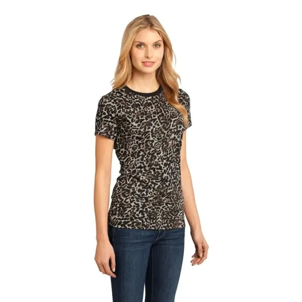 DISCONTINUED District - Ladies Perfect Weight Camo Crew Tee