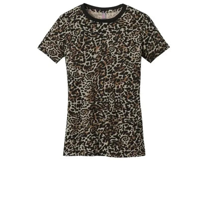 DISCONTINUED District - Ladies Perfect Weight Camo Crew Tee