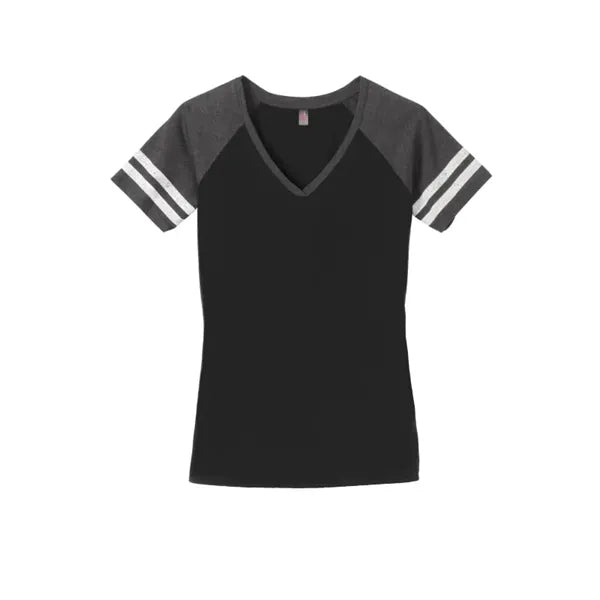 District Women's Game V-Neck Tee.