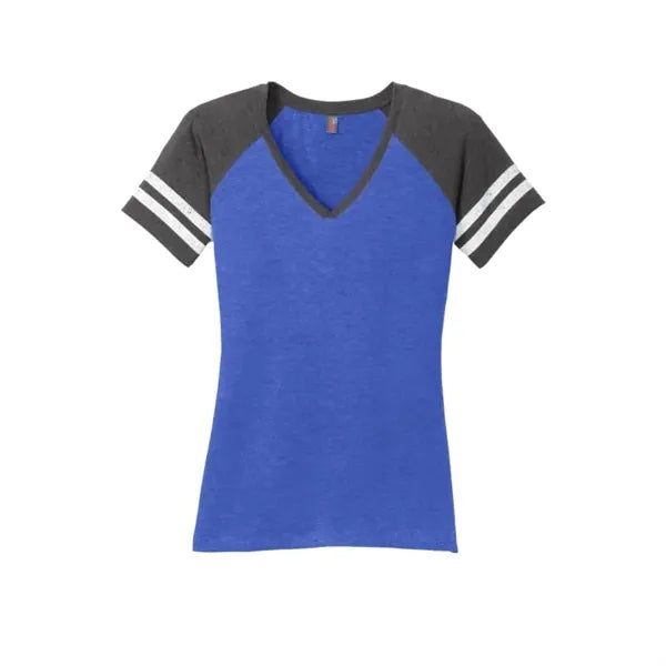 District Women's Game V-Neck Tee.