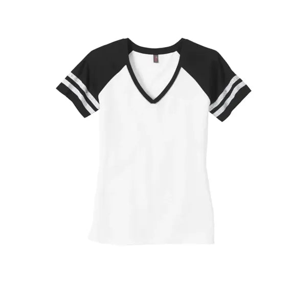 District Women's Game V-Neck Tee.