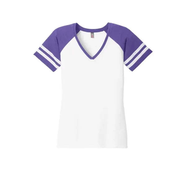 District Women's Game V-Neck Tee.