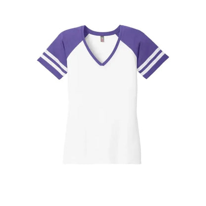 District Women's Game V-Neck Tee.