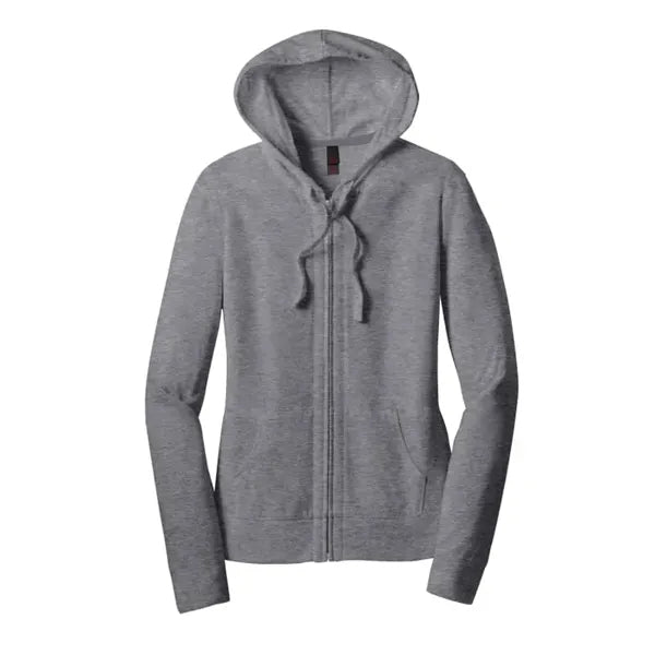 District Women's Fitted Jersey Full-Zip Hoodie.