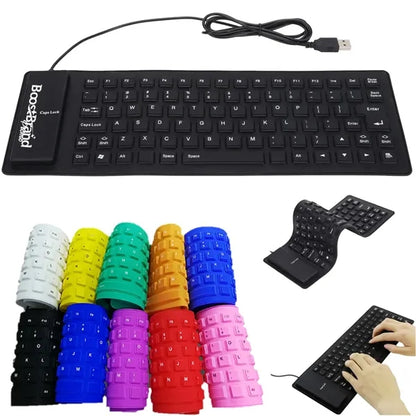 Silicone Keyboard Waterproof Dustproof USB Portable Design