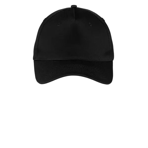 Port & Company Five-Panel Twill Cap.