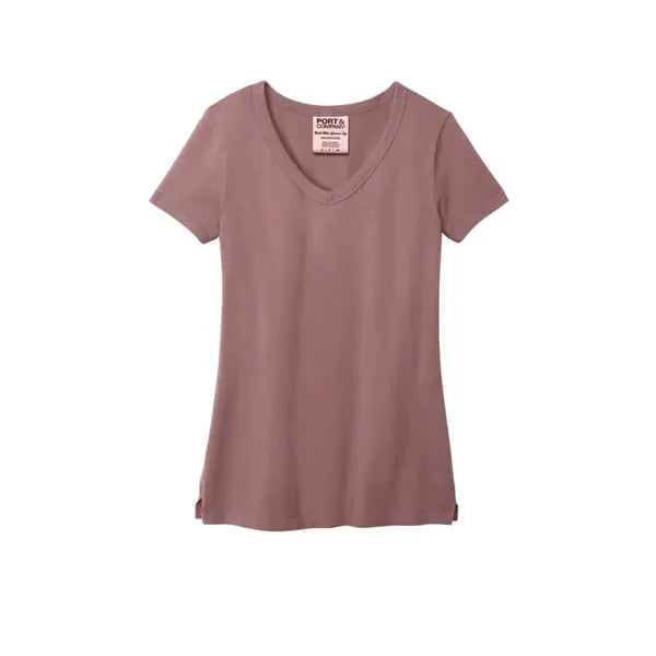 Port & Company Women's Beach Wash Garment-Dyed V-Neck Tee