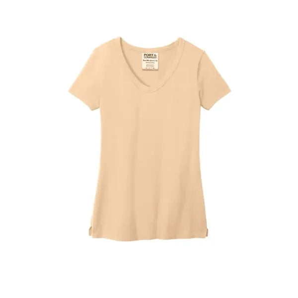 Port & Company Women's Beach Wash Garment-Dyed V-Neck Tee