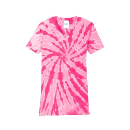 Port & Company Women's Tie-Dye V-Neck Tee.