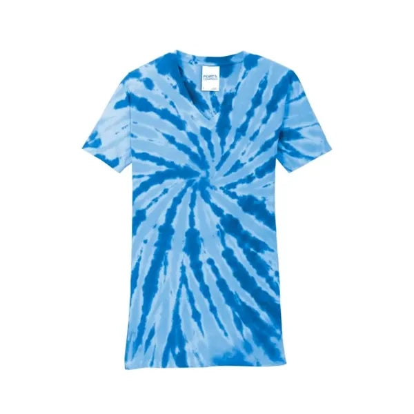 Port & Company Women's Tie-Dye V-Neck Tee.