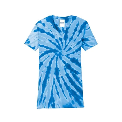 Port & Company Women's Tie-Dye V-Neck Tee.