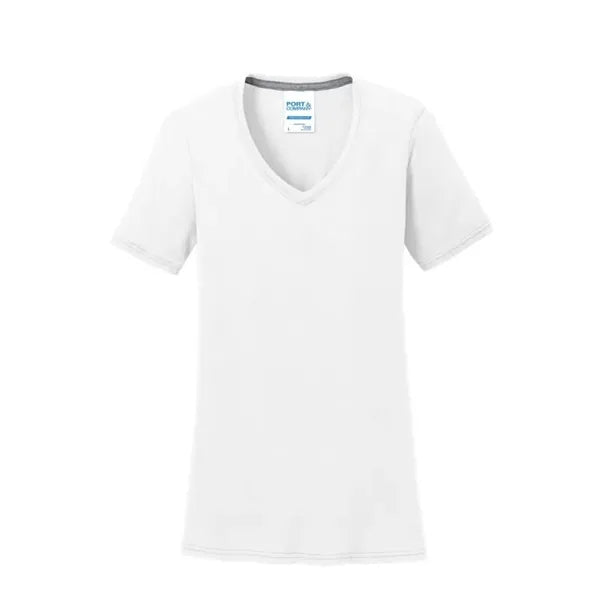 Port & Company Women's Performance Blend V-Neck Tee.