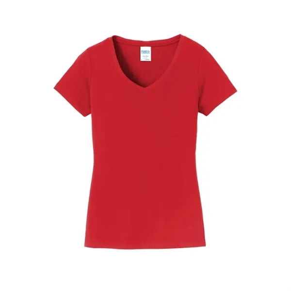 Port & Company Women's Fan Favorite V-Neck Tee.