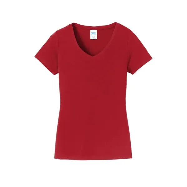 Port & Company Women's Fan Favorite V-Neck Tee.