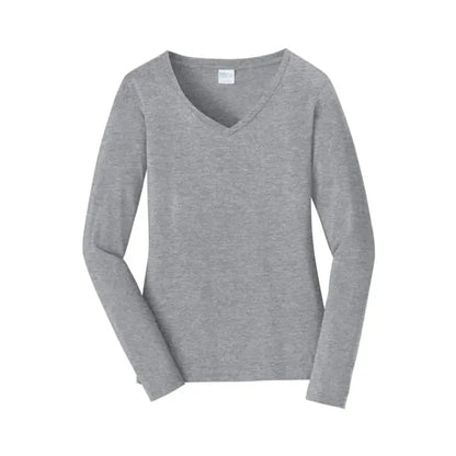 Port & Company Women's Long Sleeve Fan Favorite V-Neck Tee.