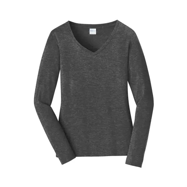 Port & Company Women's Long Sleeve Fan Favorite V-Neck Tee.
