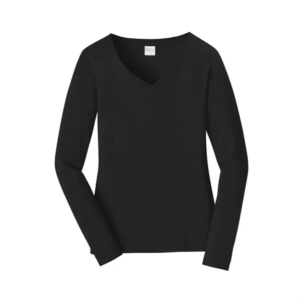 Port & Company Women's Long Sleeve Fan Favorite V-Neck Tee.