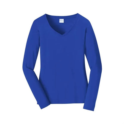 Port & Company Women's Long Sleeve Fan Favorite V-Neck Tee.