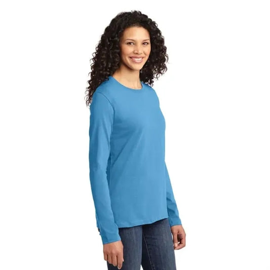 Port & Company Women's Long Sleeve Core Cotton Tee.