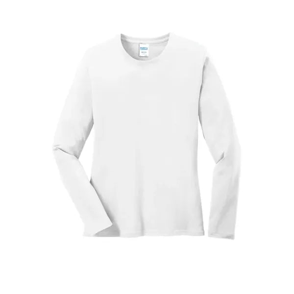 Port & Company Women's Long Sleeve Core Cotton Tee.