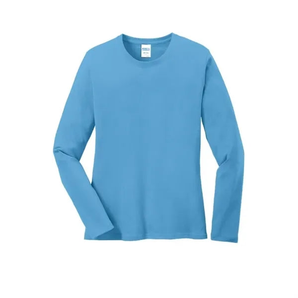 Port & Company Women's Long Sleeve Core Cotton Tee.