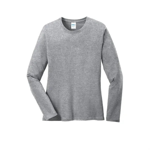Port & Company Women's Long Sleeve Core Cotton Tee.