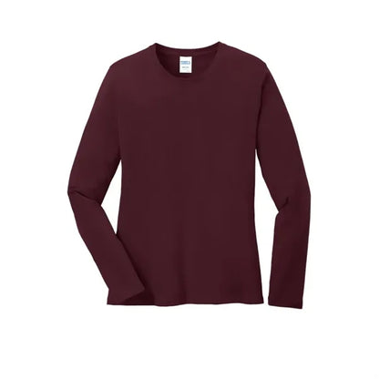 Port & Company Women's Long Sleeve Core Cotton Tee.