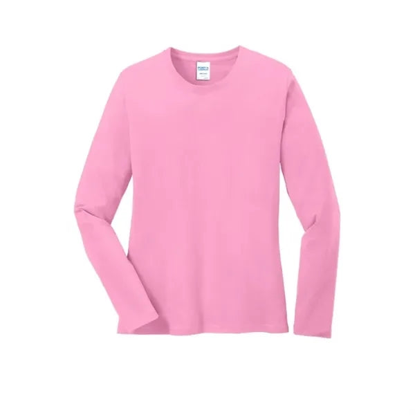 Port & Company Women's Long Sleeve Core Cotton Tee.