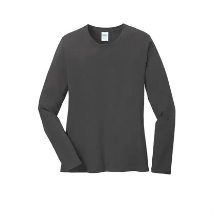 Port & Company Women's Long Sleeve Core Cotton Tee.