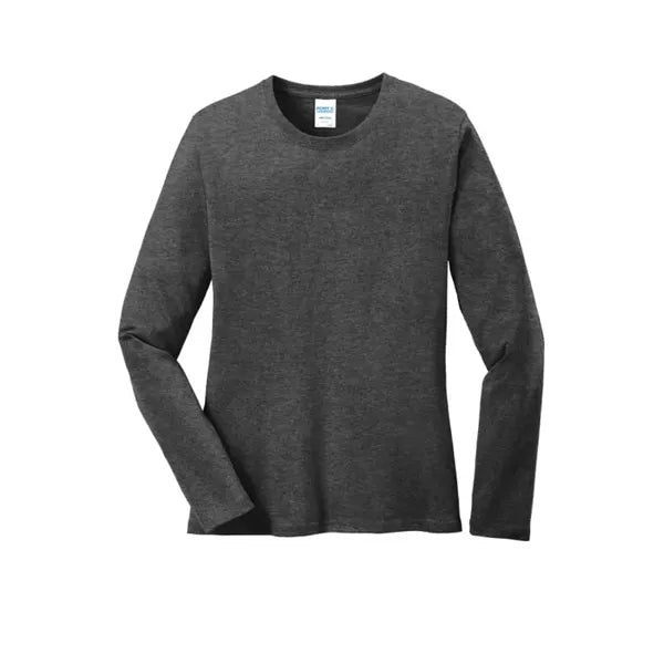 Port & Company Women's Long Sleeve Core Cotton Tee.