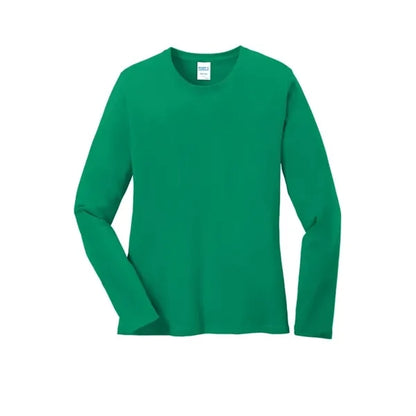 Port & Company Women's Long Sleeve Core Cotton Tee.