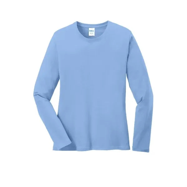 Port & Company Women's Long Sleeve Core Cotton Tee.