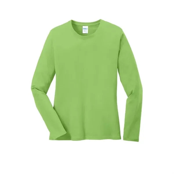 Port & Company Women's Long Sleeve Core Cotton Tee.