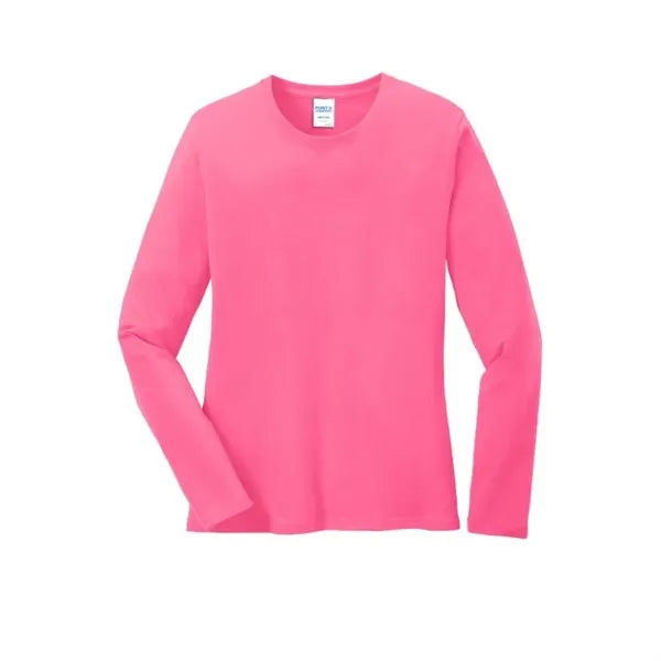 Port & Company Women's Long Sleeve Core Cotton Tee.