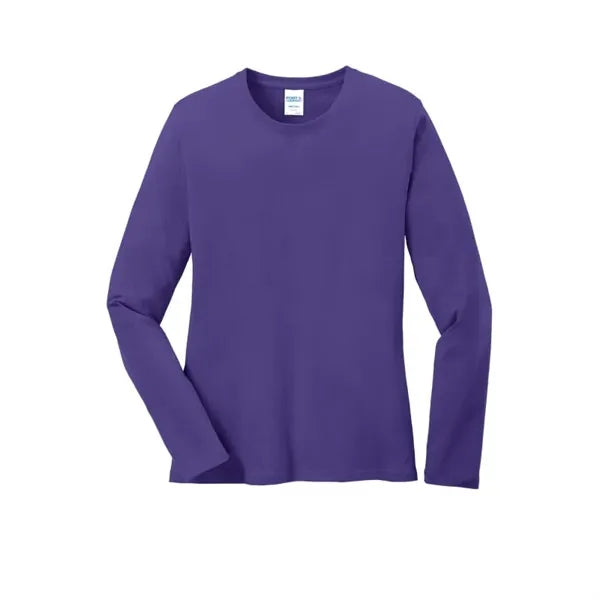 Port & Company Women's Long Sleeve Core Cotton Tee.