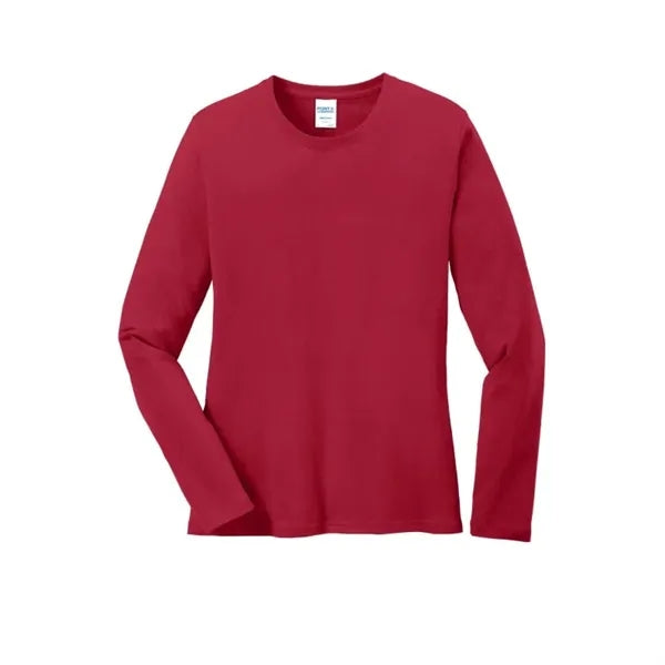Port & Company Women's Long Sleeve Core Cotton Tee.