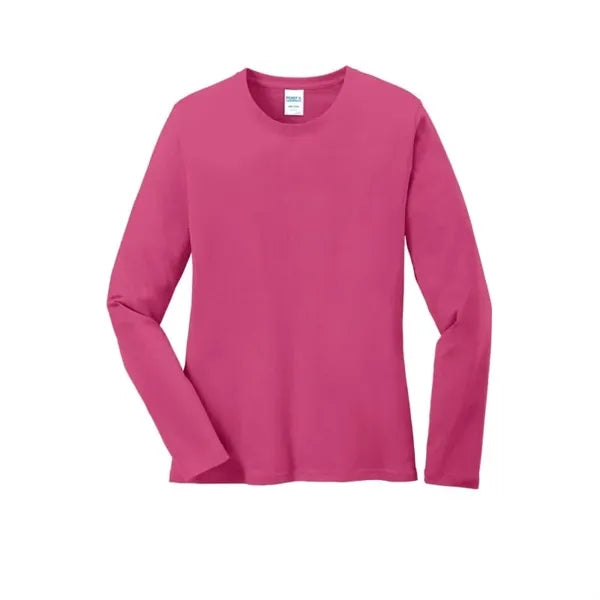 Port & Company Women's Long Sleeve Core Cotton Tee.