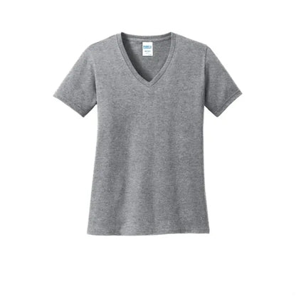Port & Company Women's Core Cotton V-Neck Tee.