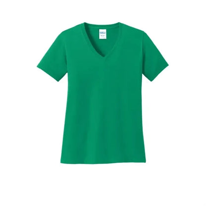 Port & Company Women's Core Cotton V-Neck Tee.