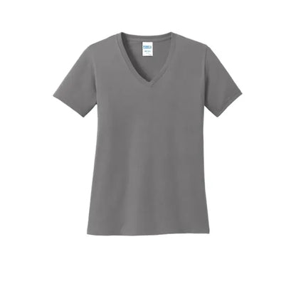 Port & Company Women's Core Cotton V-Neck Tee.