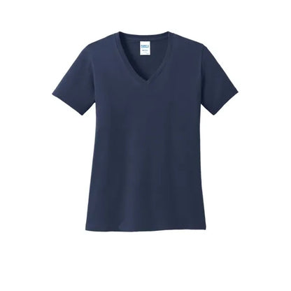 Port & Company Women's Core Cotton V-Neck Tee.