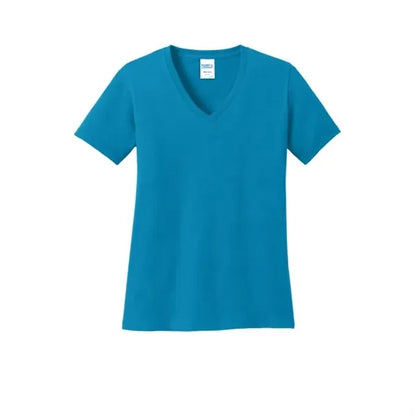 Port & Company Women's Core Cotton V-Neck Tee.